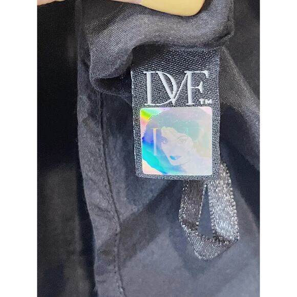 Diane Von Furstenberg Paeden Silk Cotton Blouse in Black Size 2 - Picture 7 of 9